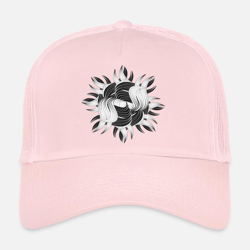 Abstract Shapes – Dynamic Black & White Design Trucker Cap