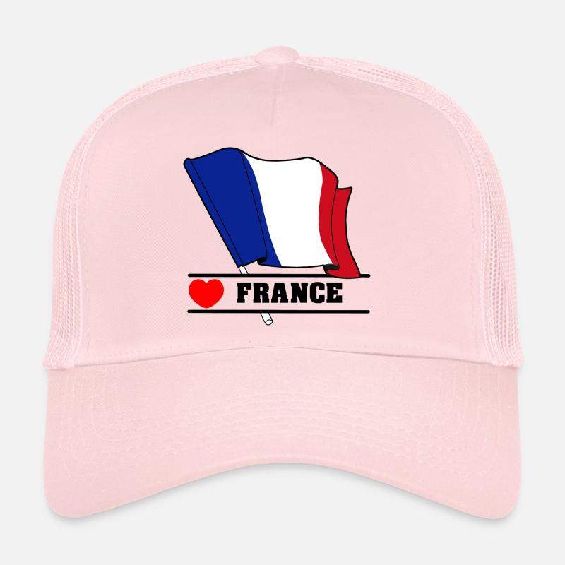 Cœur du drapeau français Casquette trucker 