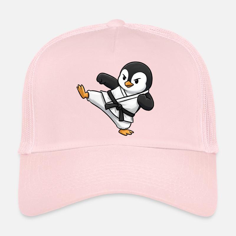 Karate Pinguin Kampfsport Kampfkunst Tritt - Trucker Cap - Hellrosa