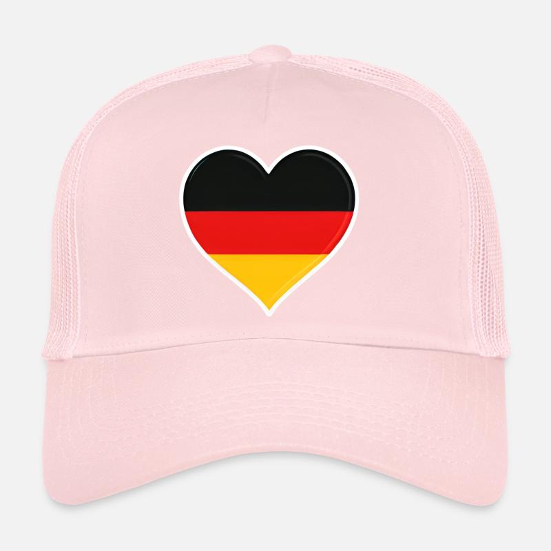 Heart Flag Germany Love Flag Trucker Cap