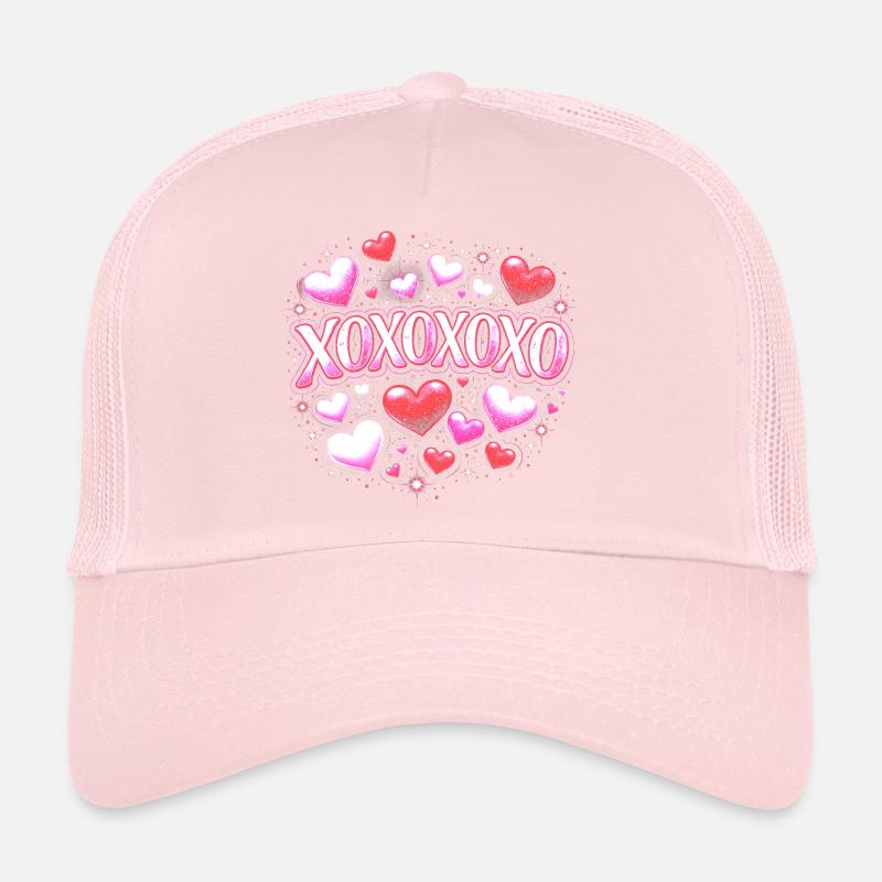 XOXOXO Cœurs Scintillant Néon Casquette trucker 