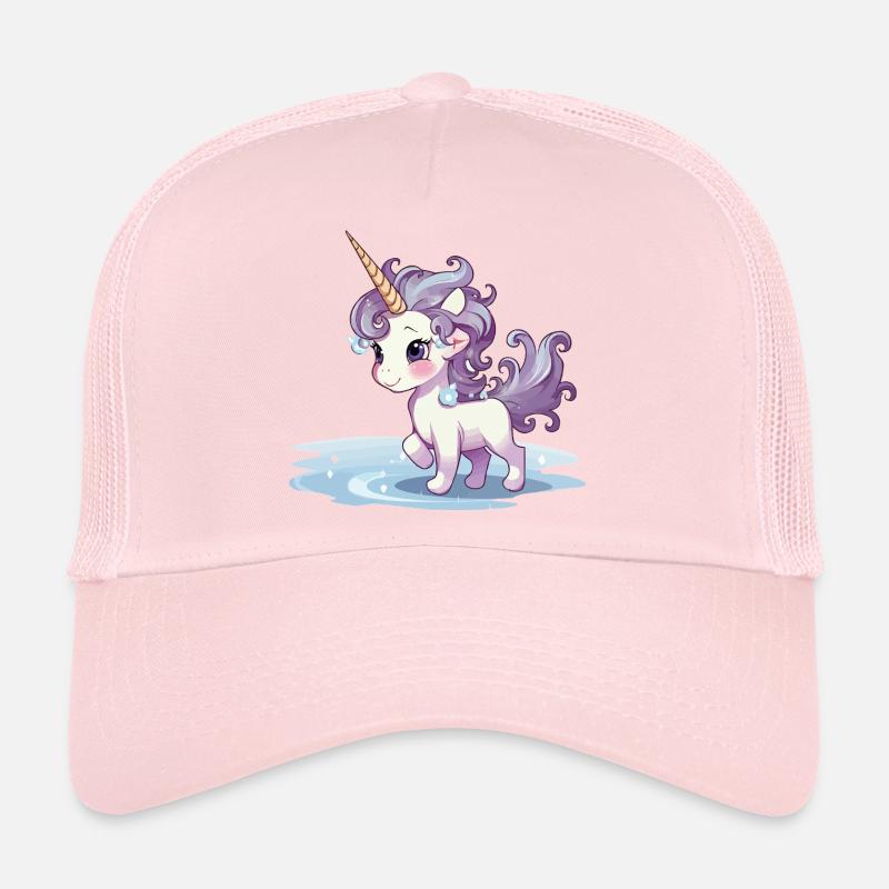 Violettes Einhorn am Eissee Trucker Cap