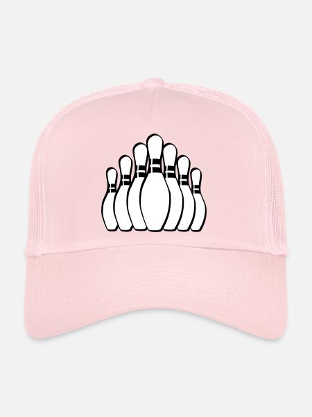 Quilles Quilles Quilles Quilles - Casquette trucker  - rose pâle - Devant