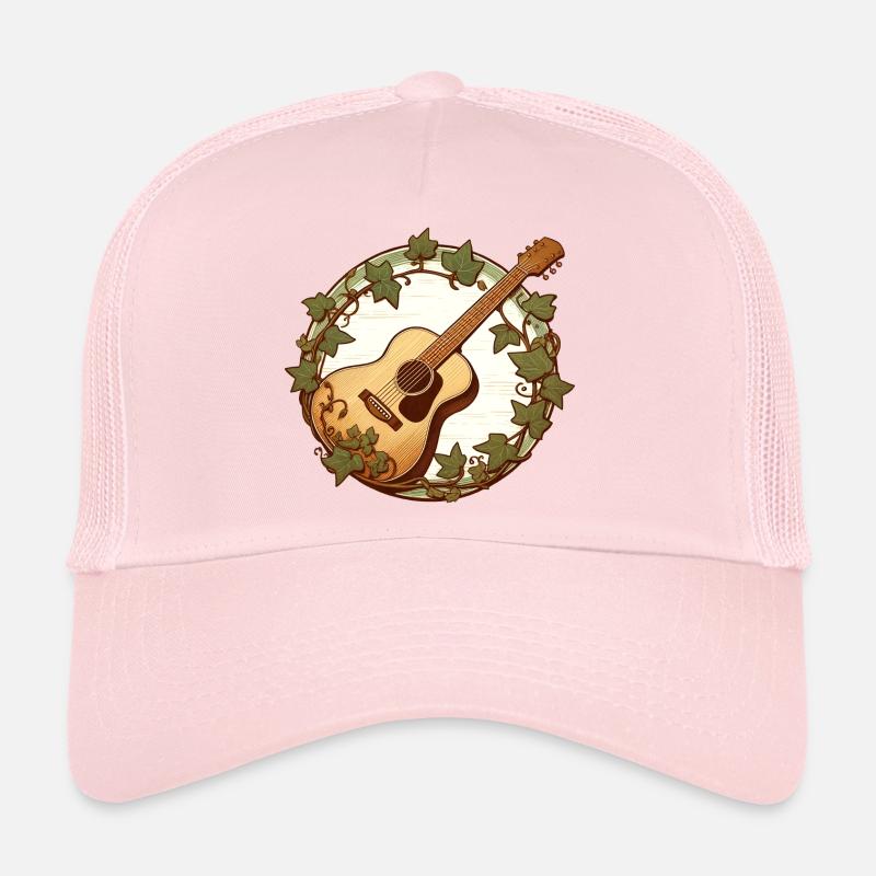 Guitar in Ivy Circle Trucker Cap
