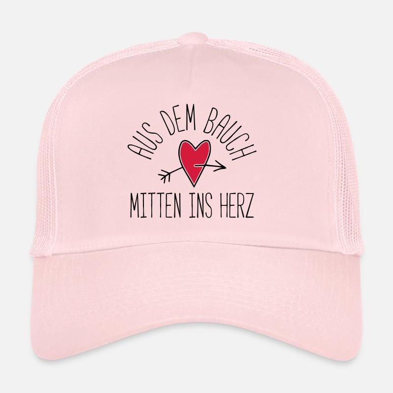 bauch herz - Trucker Cap - Hellrosa