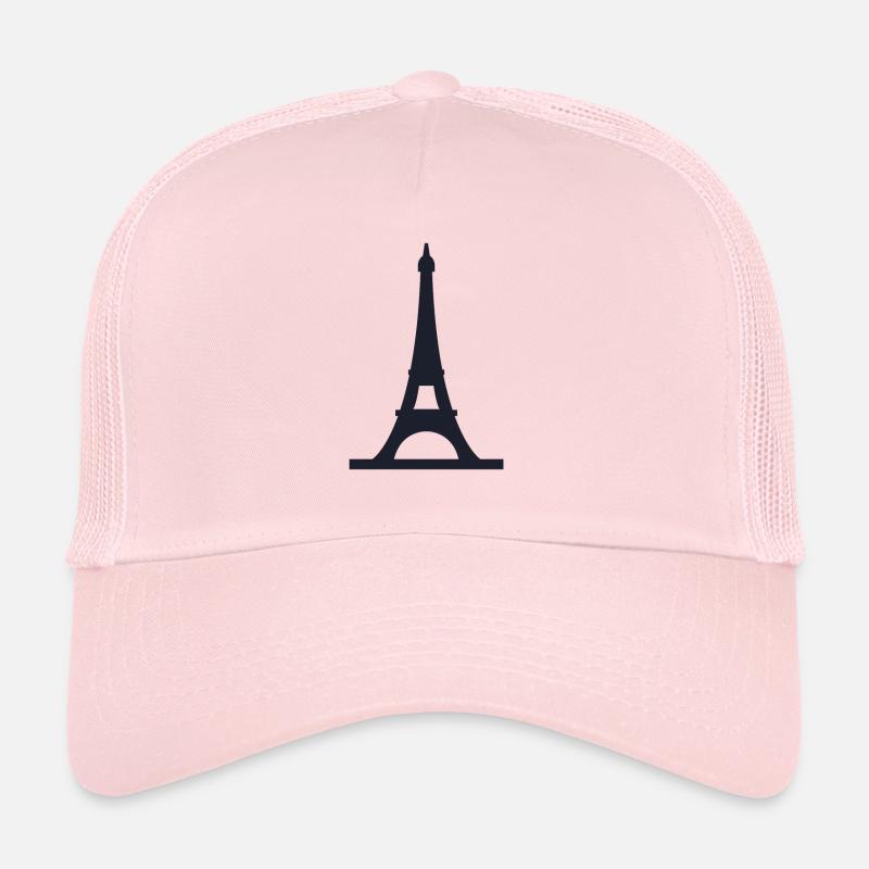 tour Eiffel - Casquette trucker  - rose pâle