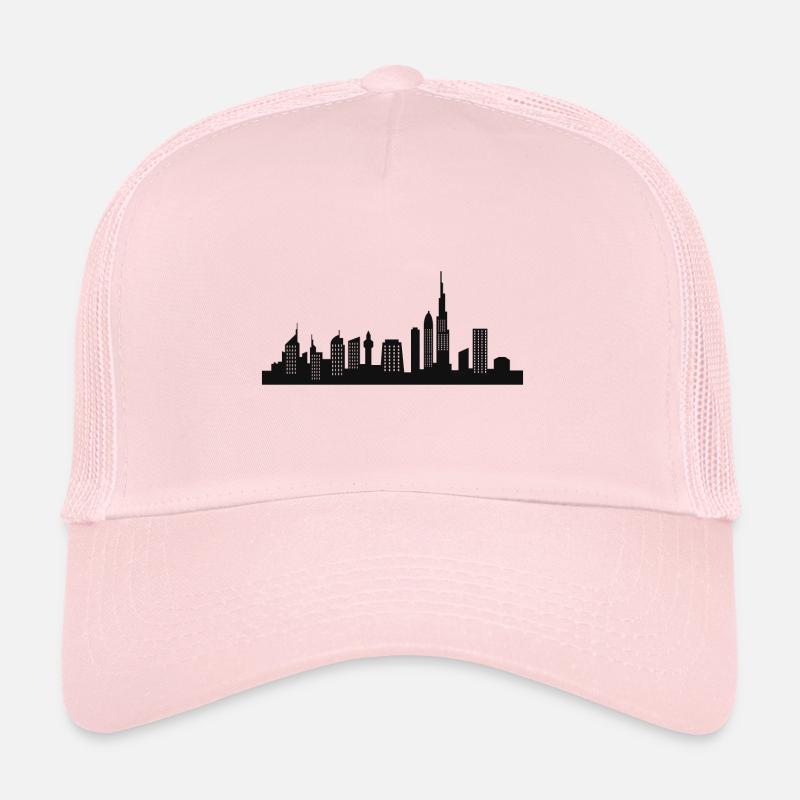 Skyline von Dubai - Trucker Cap - Hellrosa
