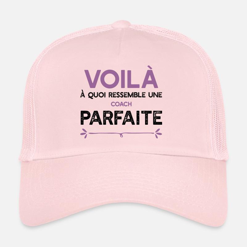 Une Coach parfaite cadeau - Casquette trucker  - rose pâle