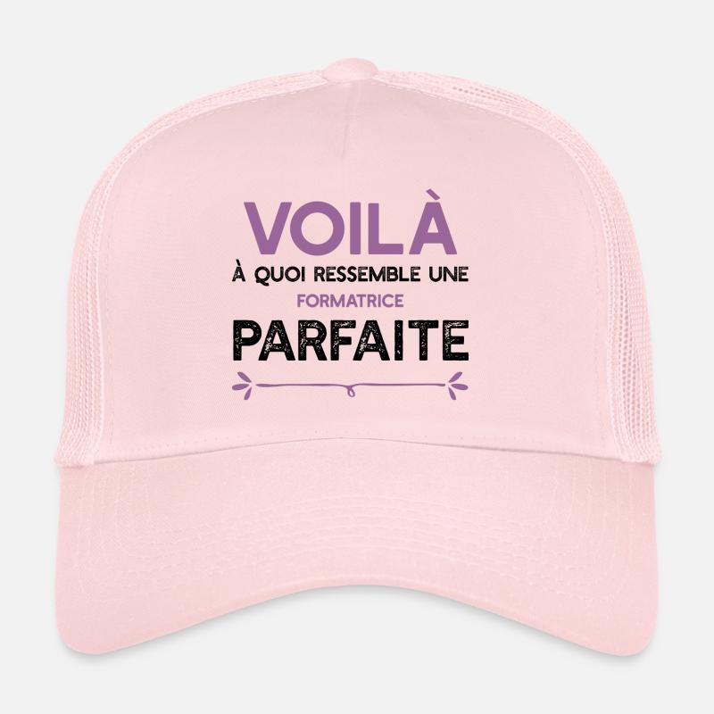 Une Formatrice parfaite cadeau - Casquette trucker  - rose pâle