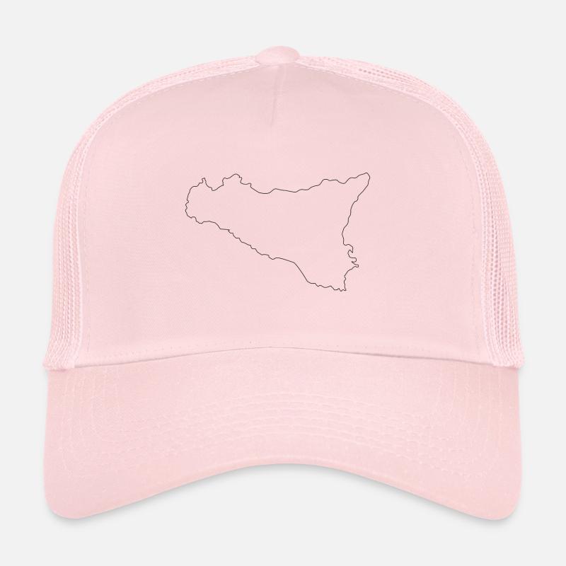 sicilian map Trucker Cap