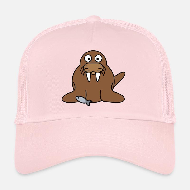 Morses - Casquette trucker  - rose pâle
