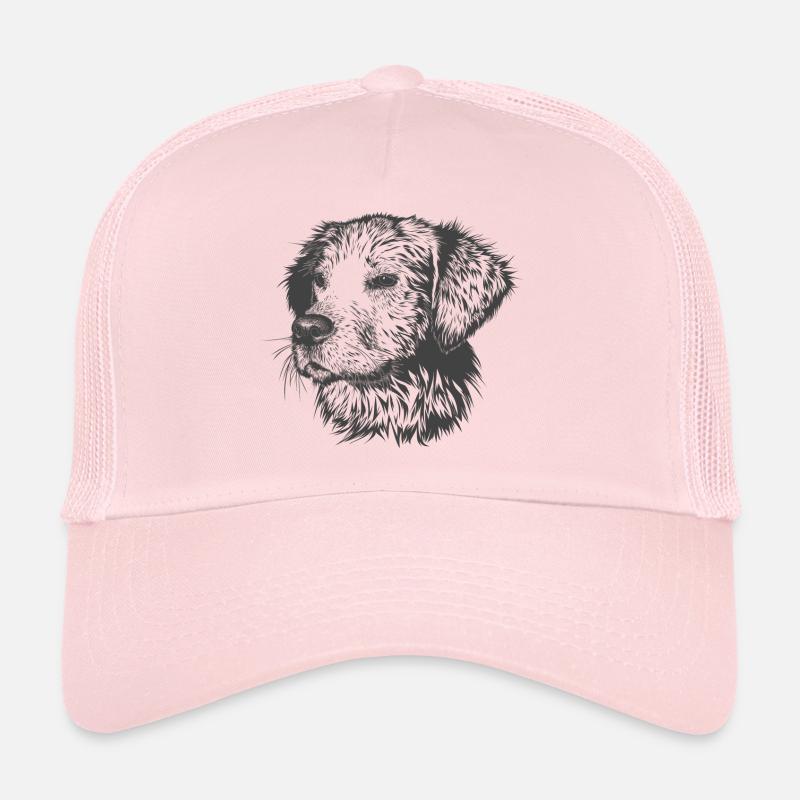 chien doux avec, aux cheveux gris Casquette trucker 