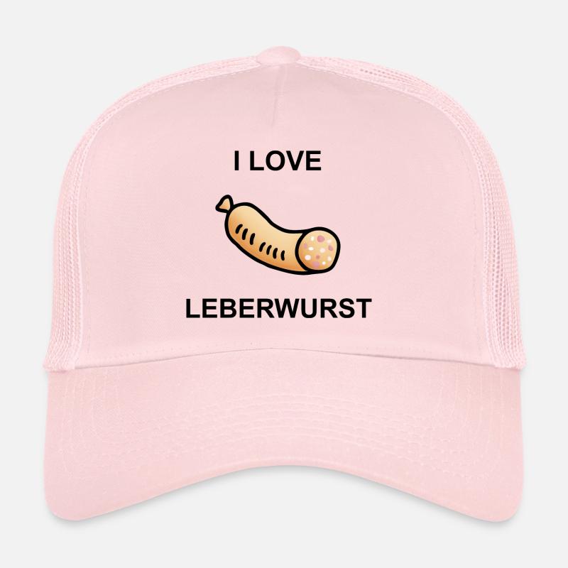 Wurstesser - I Love Leberwurst - Trucker Cap - Hellrosa