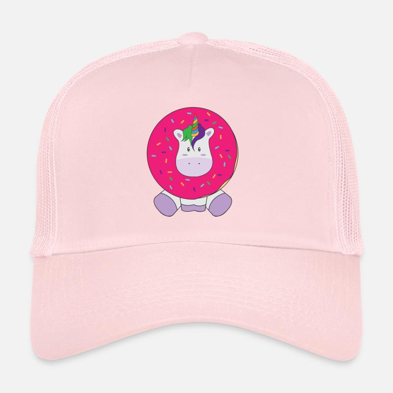 Chemise mignonne de cadeau de beignets de licorne Casquette trucker 