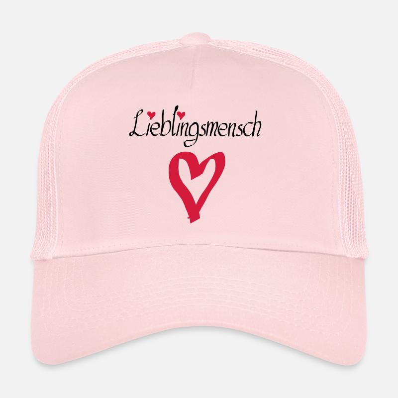 Lieblingsmensch Herz gross - Trucker Cap - Hellrosa