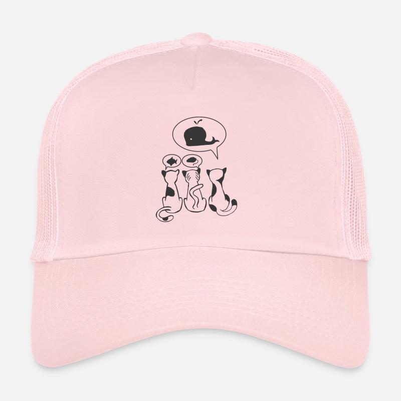 Funny Cats Cat Lover - Trucker Cap - pale pink