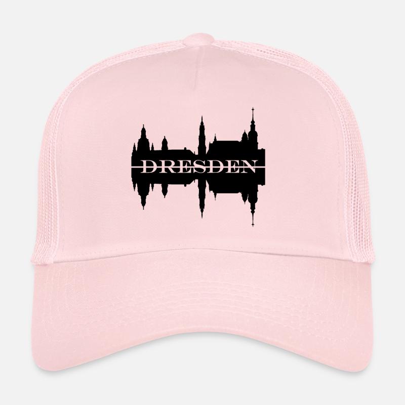Dresden skyline silhouette Trucker Cap