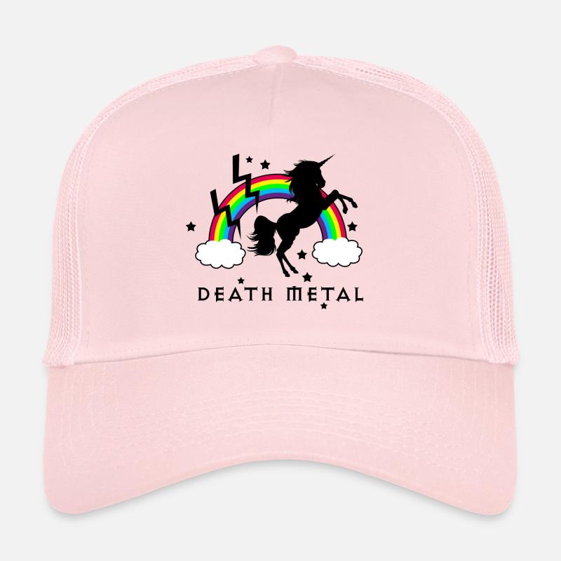 Death Metal Einhorn - Trucker Cap - Hellrosa