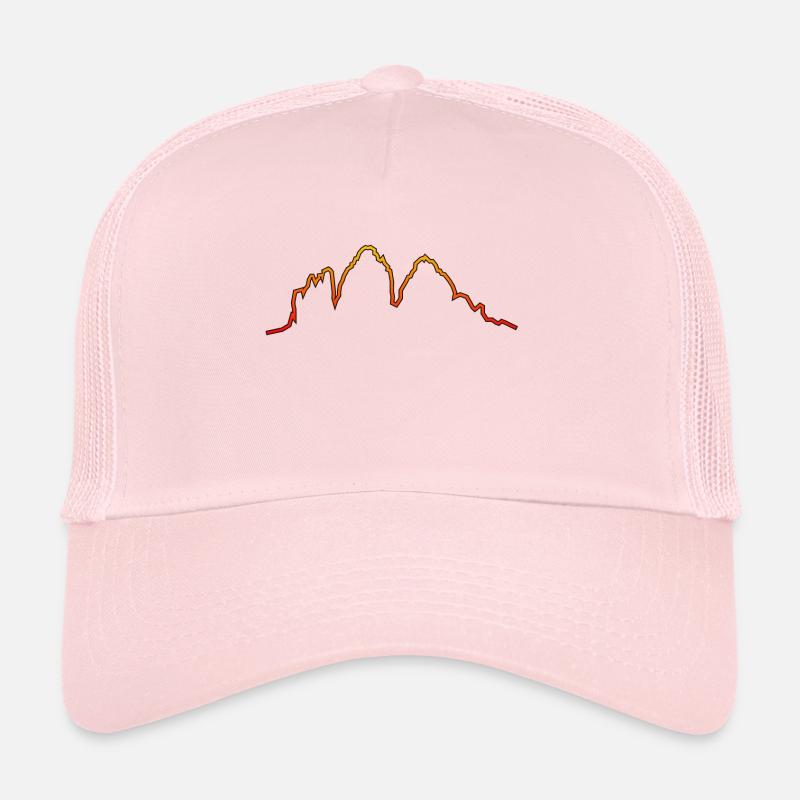 Dolomites Three peaks evening red glow Trucker Cap