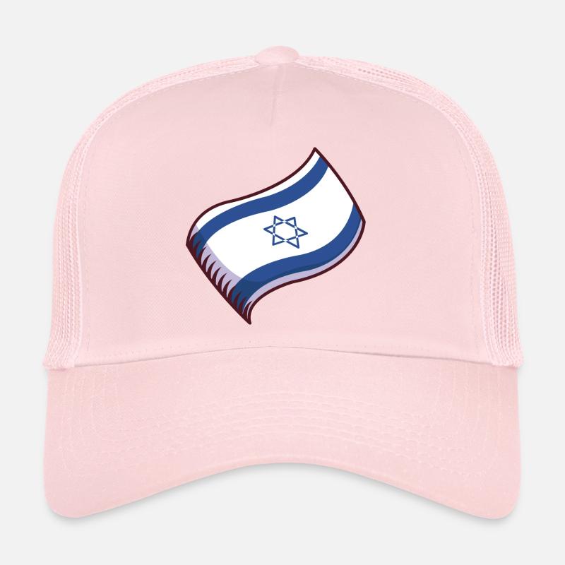 Illustration du drapeau israélien Casquette trucker 
