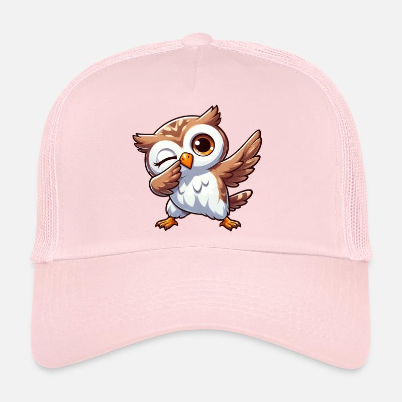 Coole Eule ist Dabbing Lustig Design - Trucker Cap - Hellrosa