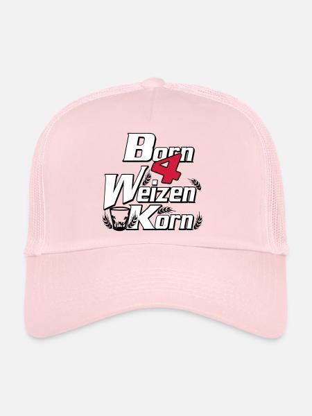 Wheat grain - born 4 grain - Party Fun --- - Trucker Cap - pale pink - Front