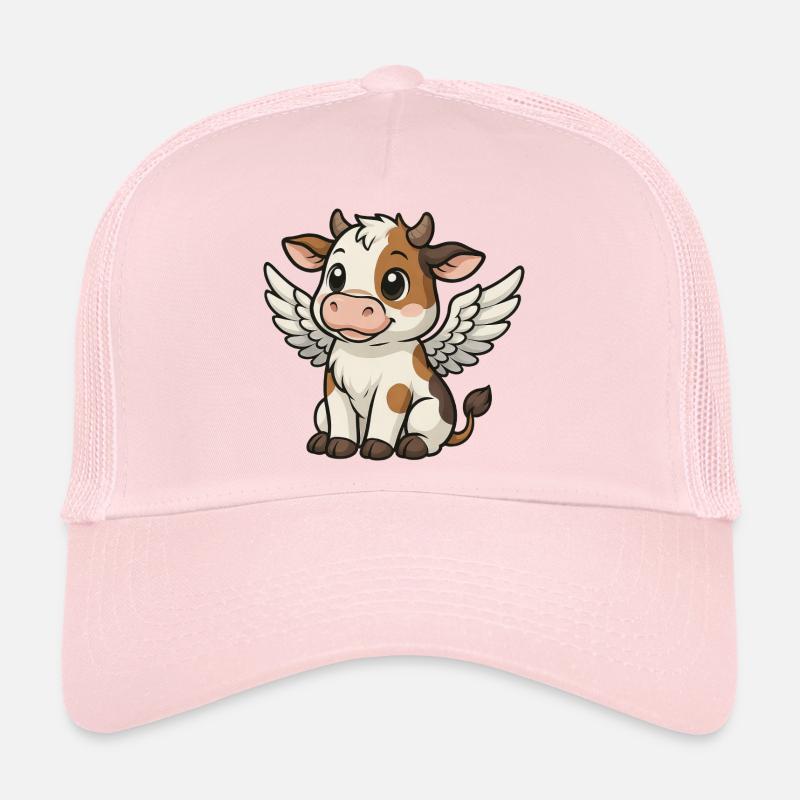 Kuh Engel Bulle - Trucker Cap - Hellrosa
