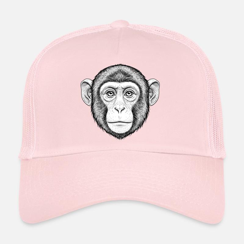 Expressive monkey portrait Trucker Cap