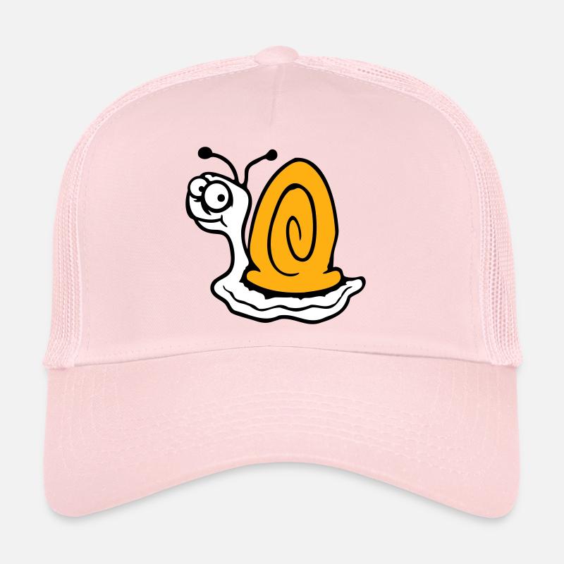 Snail anxious unsure looking back cute Trucker Cap