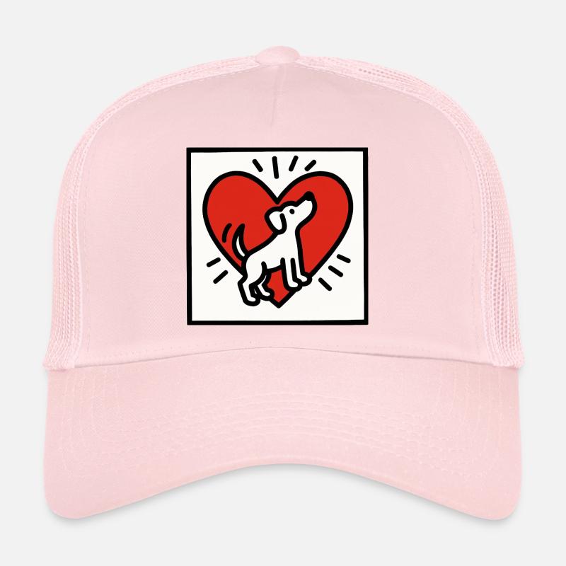 Heart Dog1 - Trucker Cap - pale pink