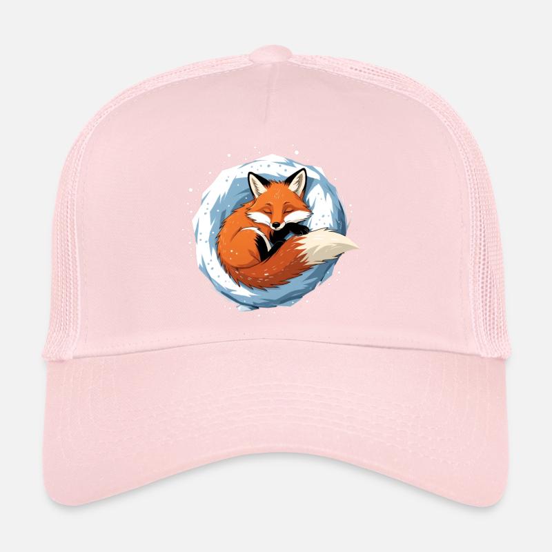 Renard d’hiver dans le cercle de glace Casquette trucker 