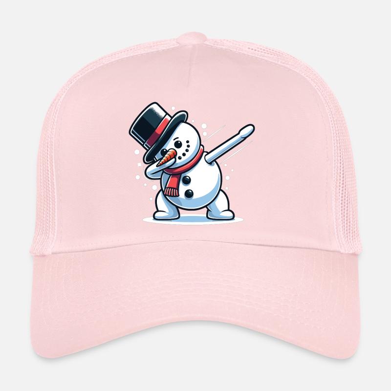 Dabbing Christmas Snowman Dab Christmas Trucker Cap
