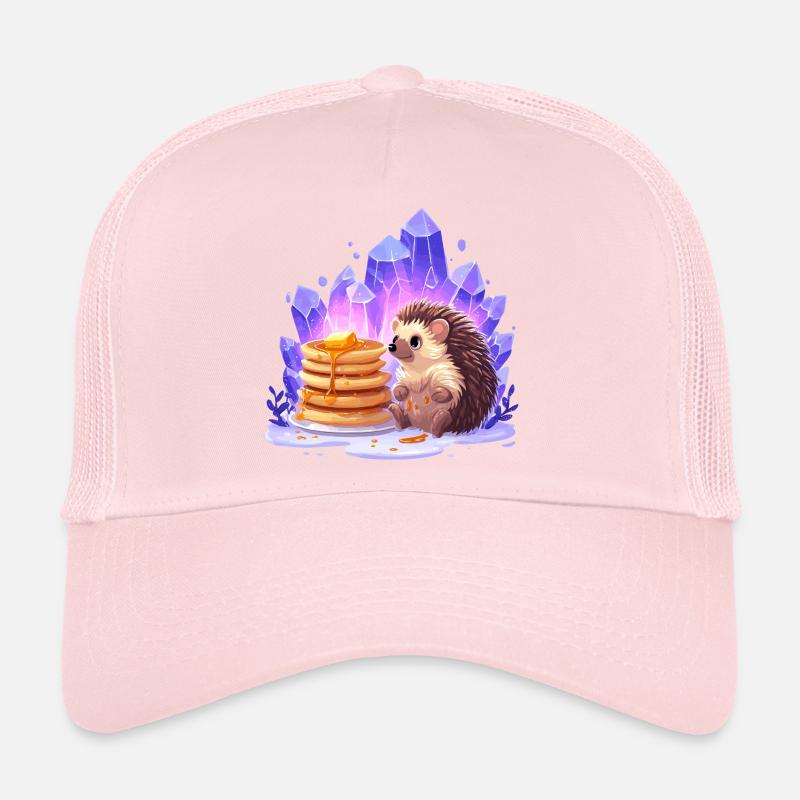 Hedgehog with pancakes and crystals Trucker Cap