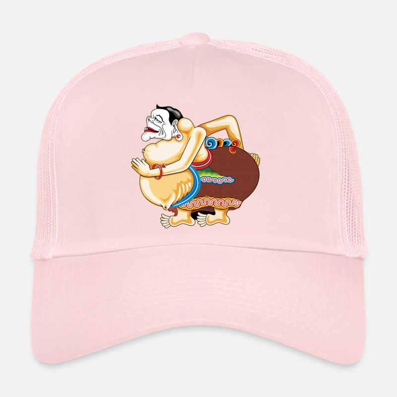 Lebendige Hula-Karikatur - Trucker Cap - Hellrosa