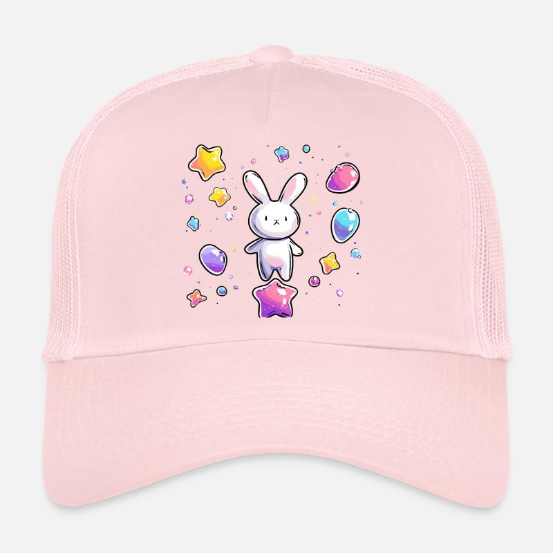 Vol stellaire du lapin pastel Casquette trucker 