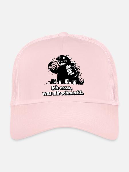 Le monstre mange ce qu’il aime - Casquette trucker  - rose pâle - Devant