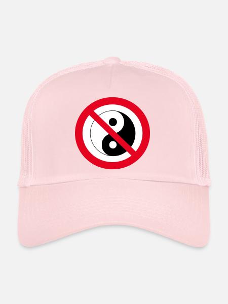 Forbidden Yin Yang: anti-balance symbol - Trucker Cap - pale pink - Front