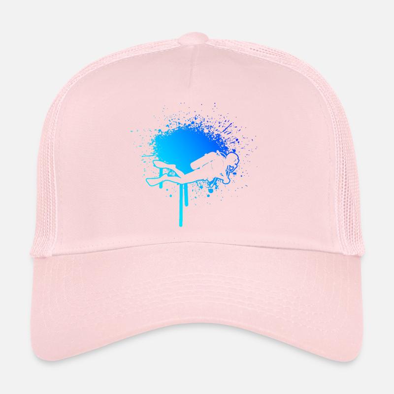 Cleanes Diving Artwork for Tauchen - Trucker Cap - pale pink