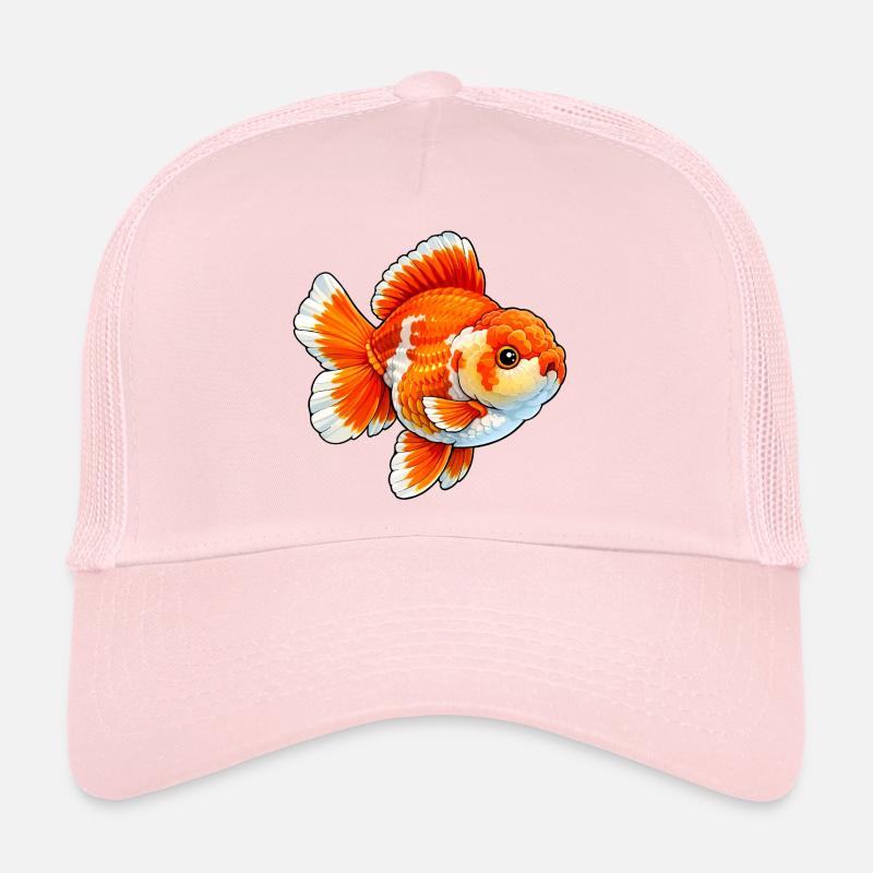 Grade Red White Yuanbao High Quality Goldfish Trucker Cap