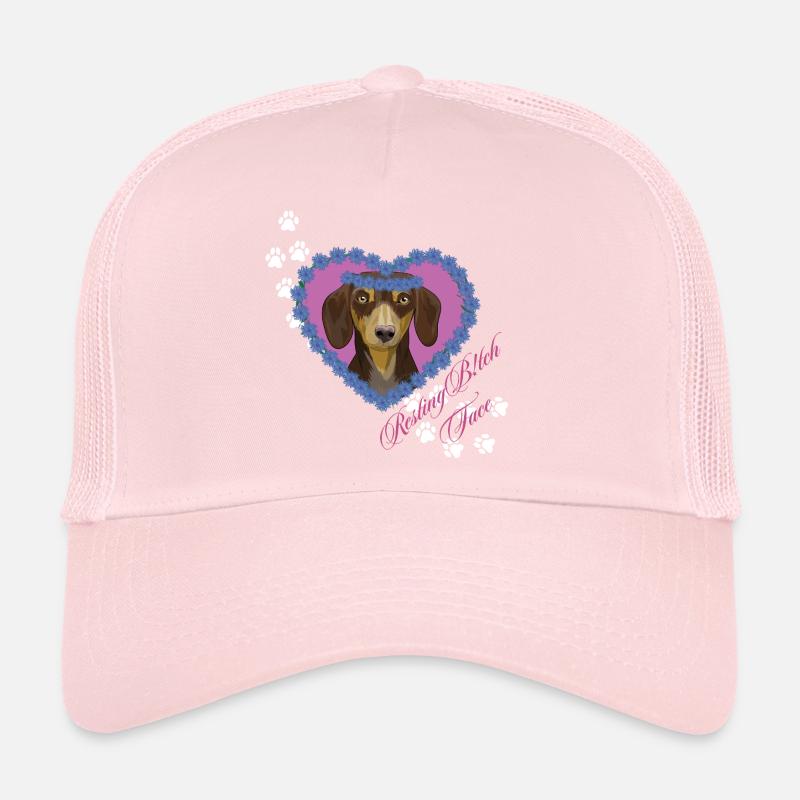 Resting B!tch Face Weenie - Trucker Cap - pale pink