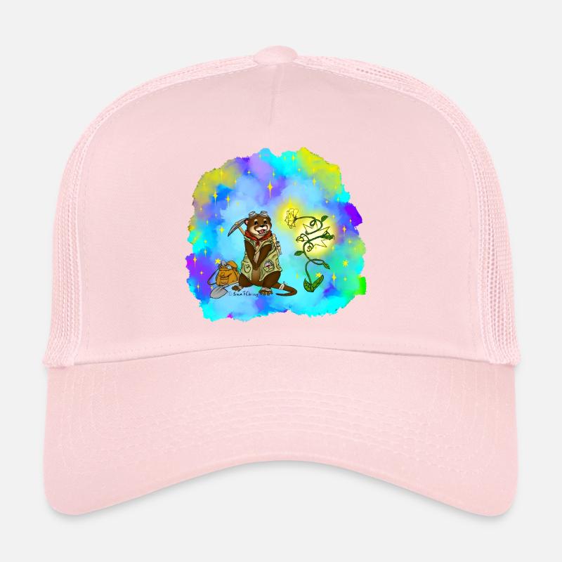 Star Seeker Otter - Trucker Cap - pale pink