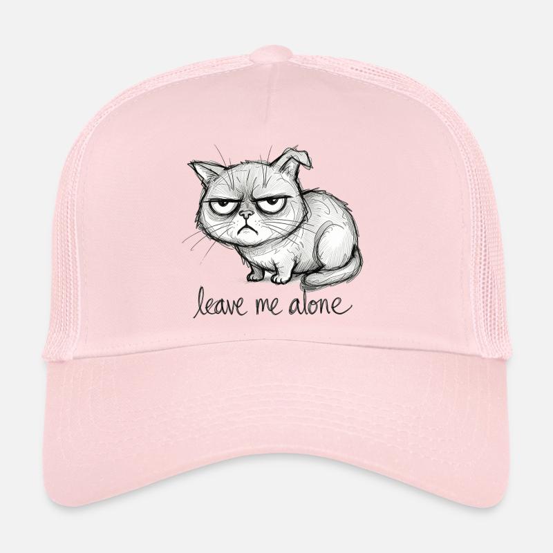 Chat Gribouillis - Casquette trucker  - rose pâle