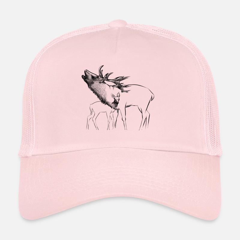 deer - Trucker Cap - pale pink
