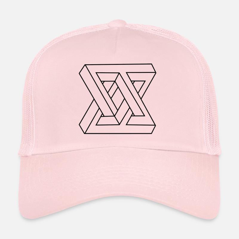 Unmögliche Form schwarz - Trucker Cap - Hellrosa