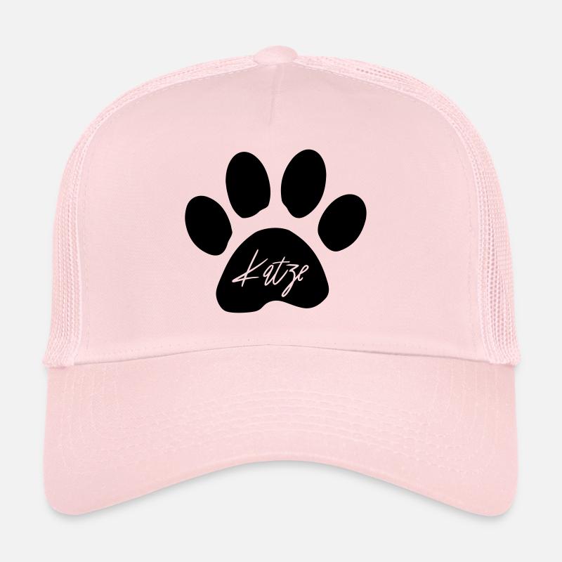 Katzen Pfoten Logo als Geschenkidee - Trucker Cap - Hellrosa