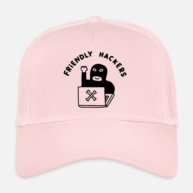Friendly Hackers Club - Trucker Cap - pale pink