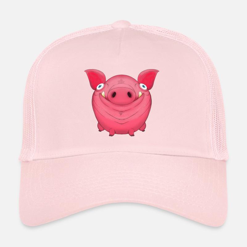 Niedliches rundes Cartoon-Schweinchen Trucker Cap