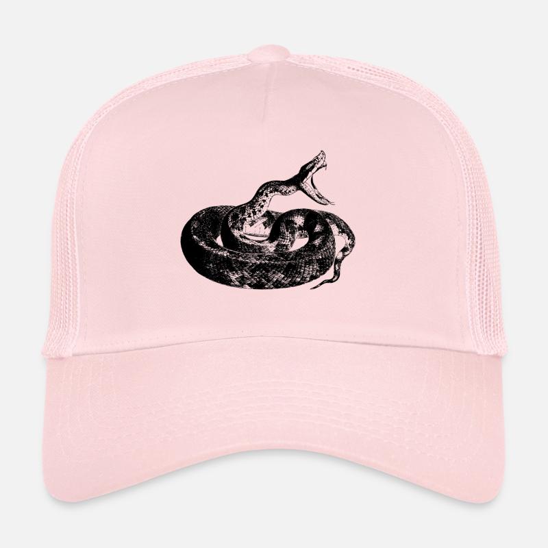 Schlange - Trucker Cap - Hellrosa