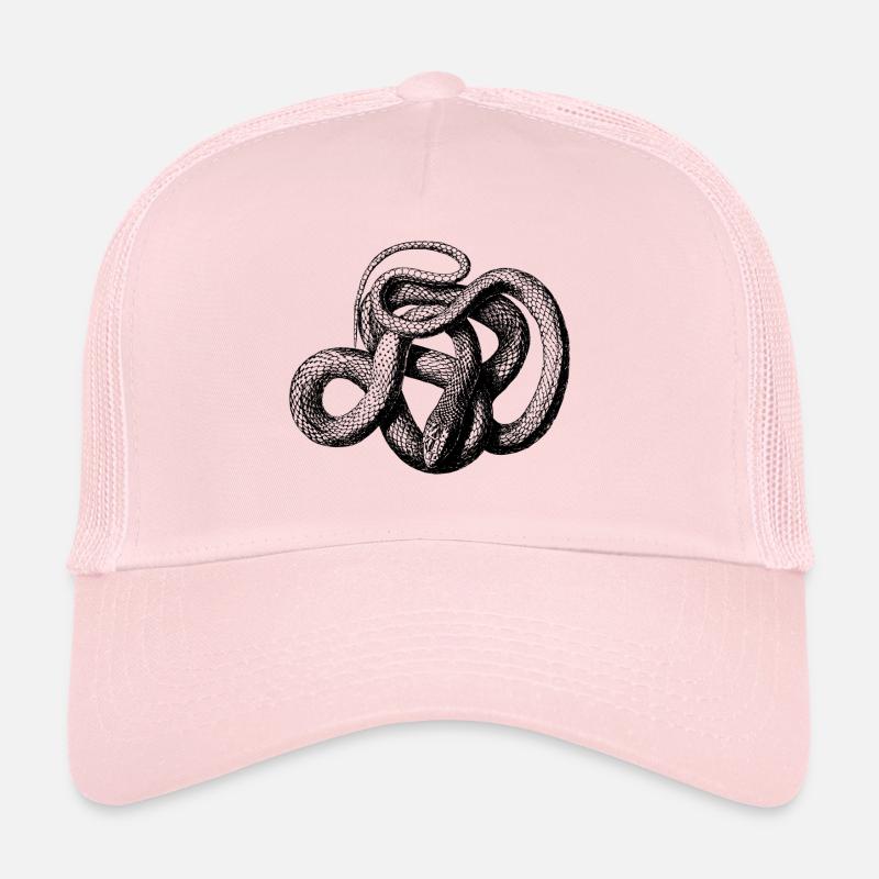 Snake Illustration Terrarium Reptiles - Trucker Cap - pale pink