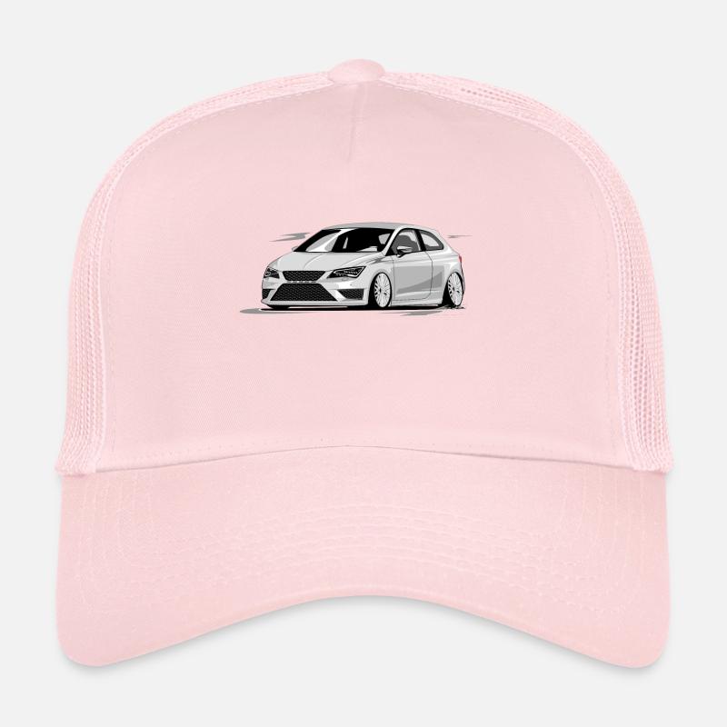 Leon 5f fr, Low, Deep, Stanced, Cupra - Trucker Cap - Hellrosa